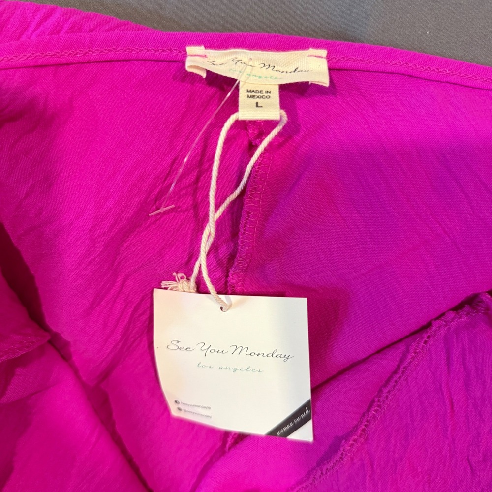 See You Monday Los Angeles Dress Womens L Pink Halter Cowl Neck Sleeveless Party - Picture 4 of 9